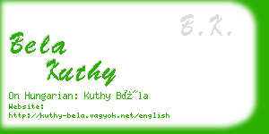 bela kuthy business card